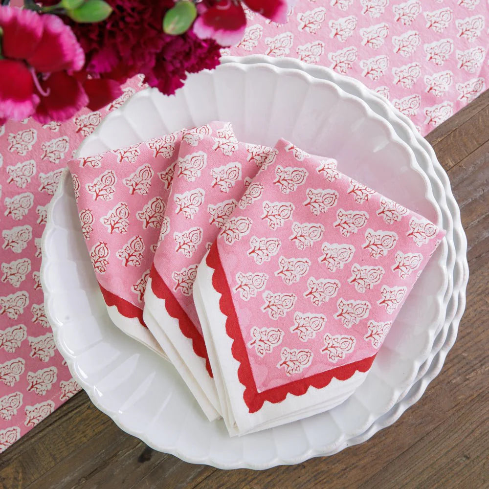 Pom Buti Pink Napkin: Set of 4