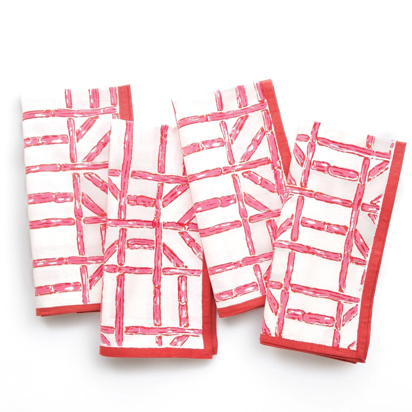Rose Bamboo Napkin: Set of 4