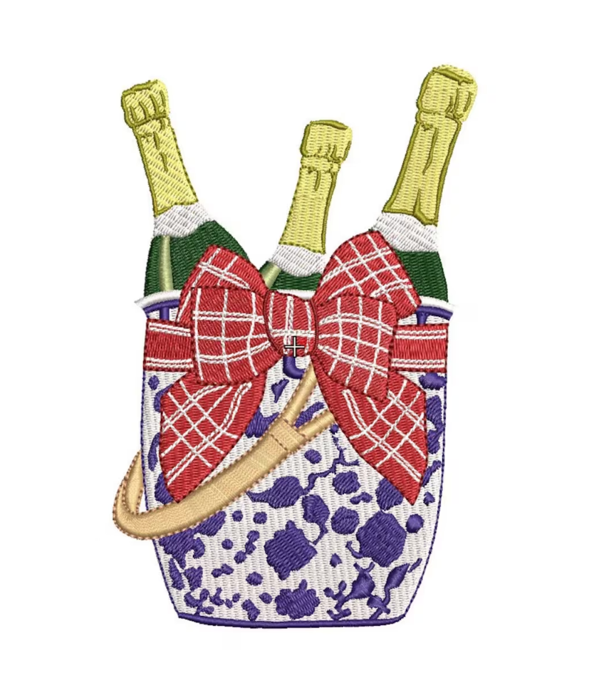 Chinoiserie Champagne Bucket Cotton Towel