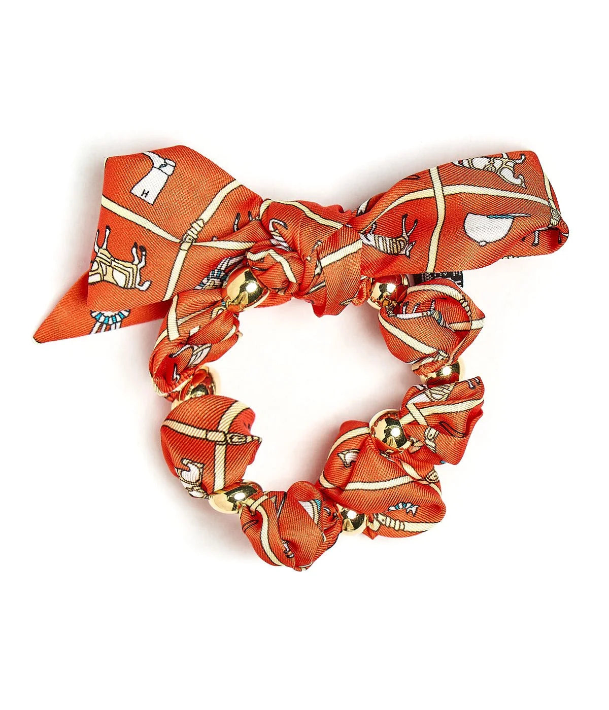Cassie Scarf Bracelet & Scrunchie | Orange Hunt Club