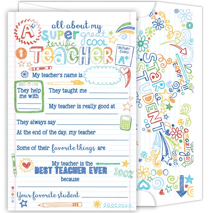 My Super Great Terrific Cool Teacher Graphic Icons All About