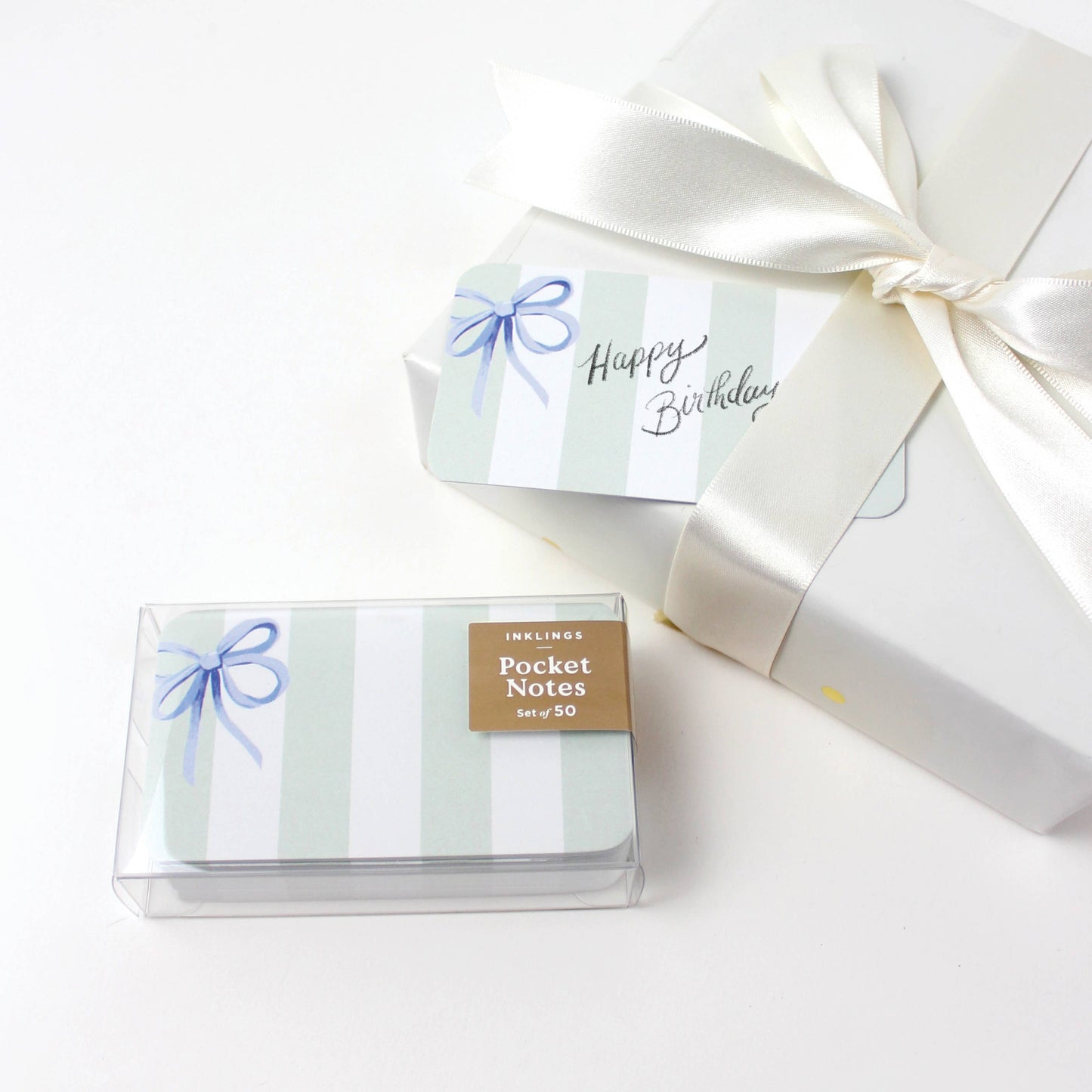 Pocket Notes™ - Blue Bow Stripes