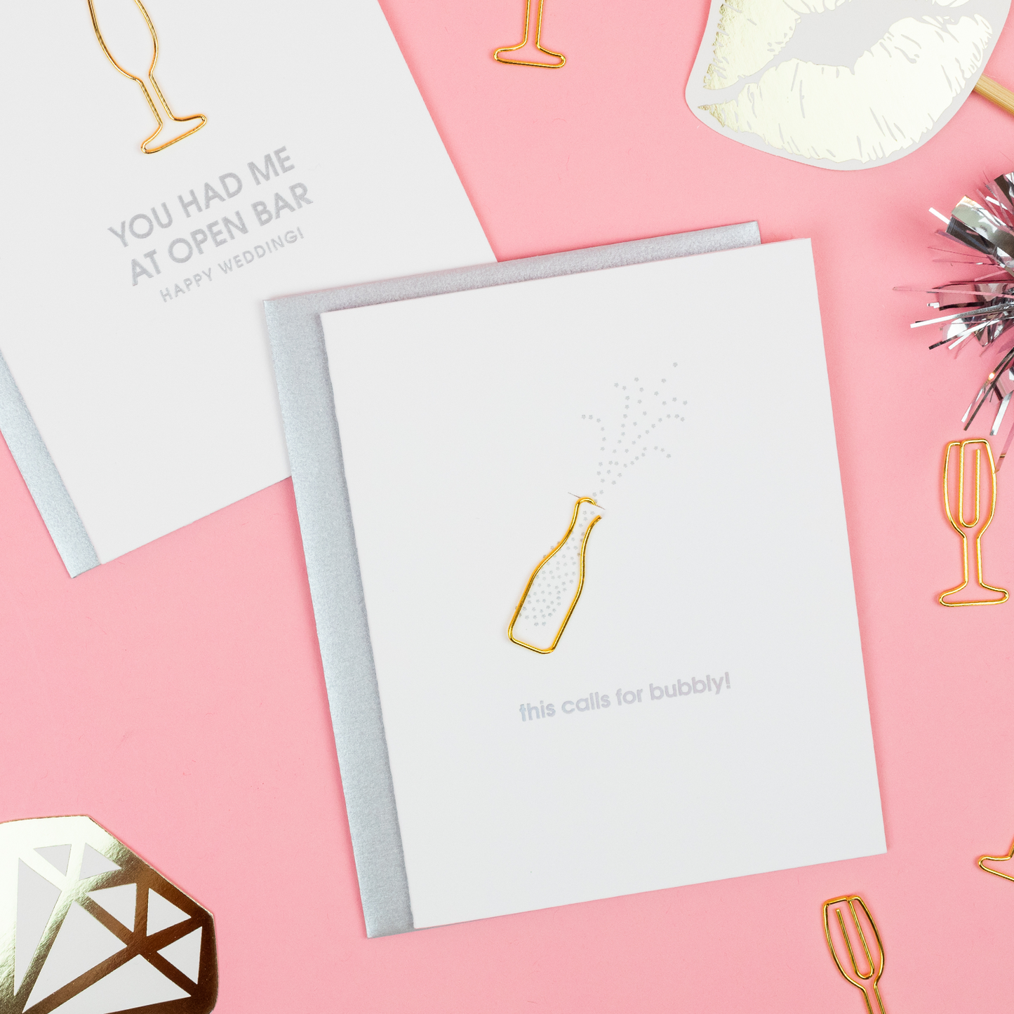 This Calls for Bubbly! - Congrats | Celebration - Champagne Paperclip Card