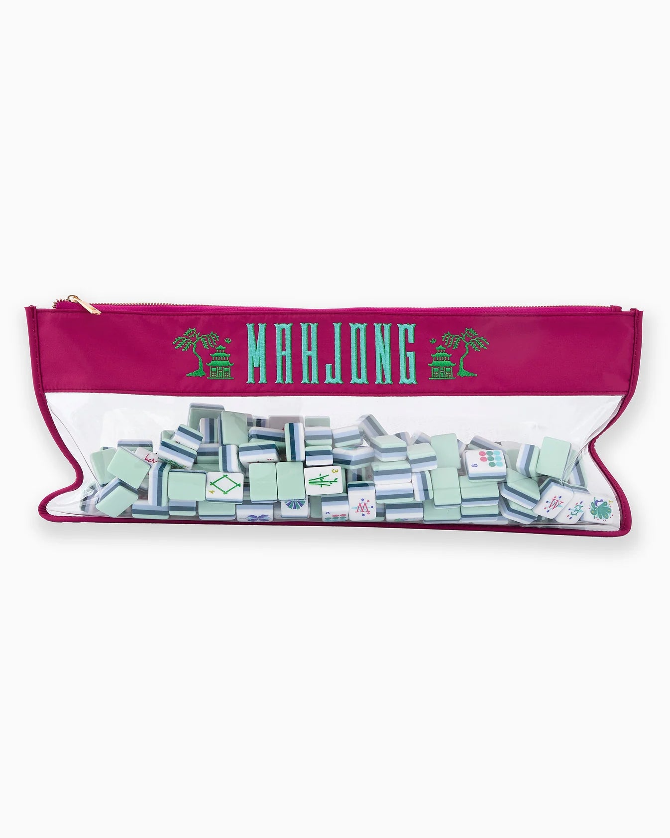 Magenta Pagoda Mahjong Bag