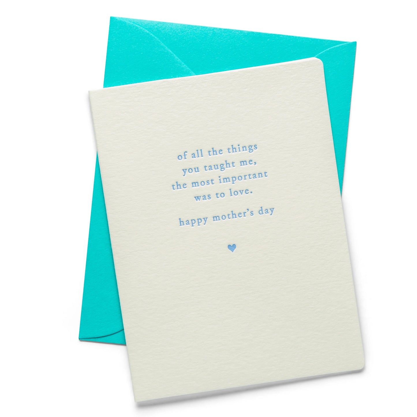 Letterpress Greeting Card | Mom Love | Mother's Day