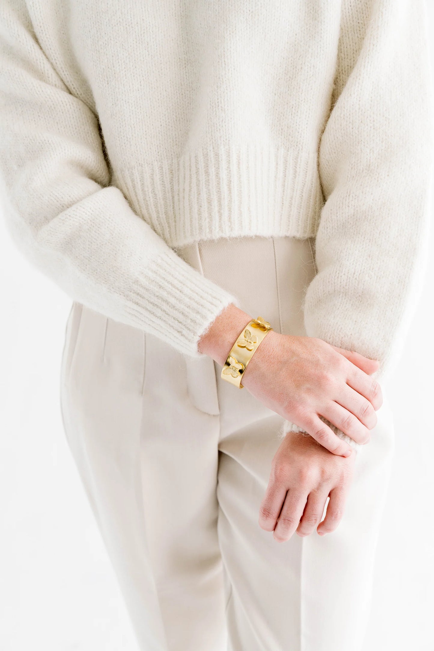 Hannah Gold Butterfly Cuff Bracelet