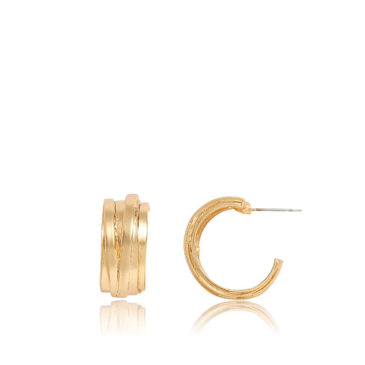 Small Overlap Hoop Earrings