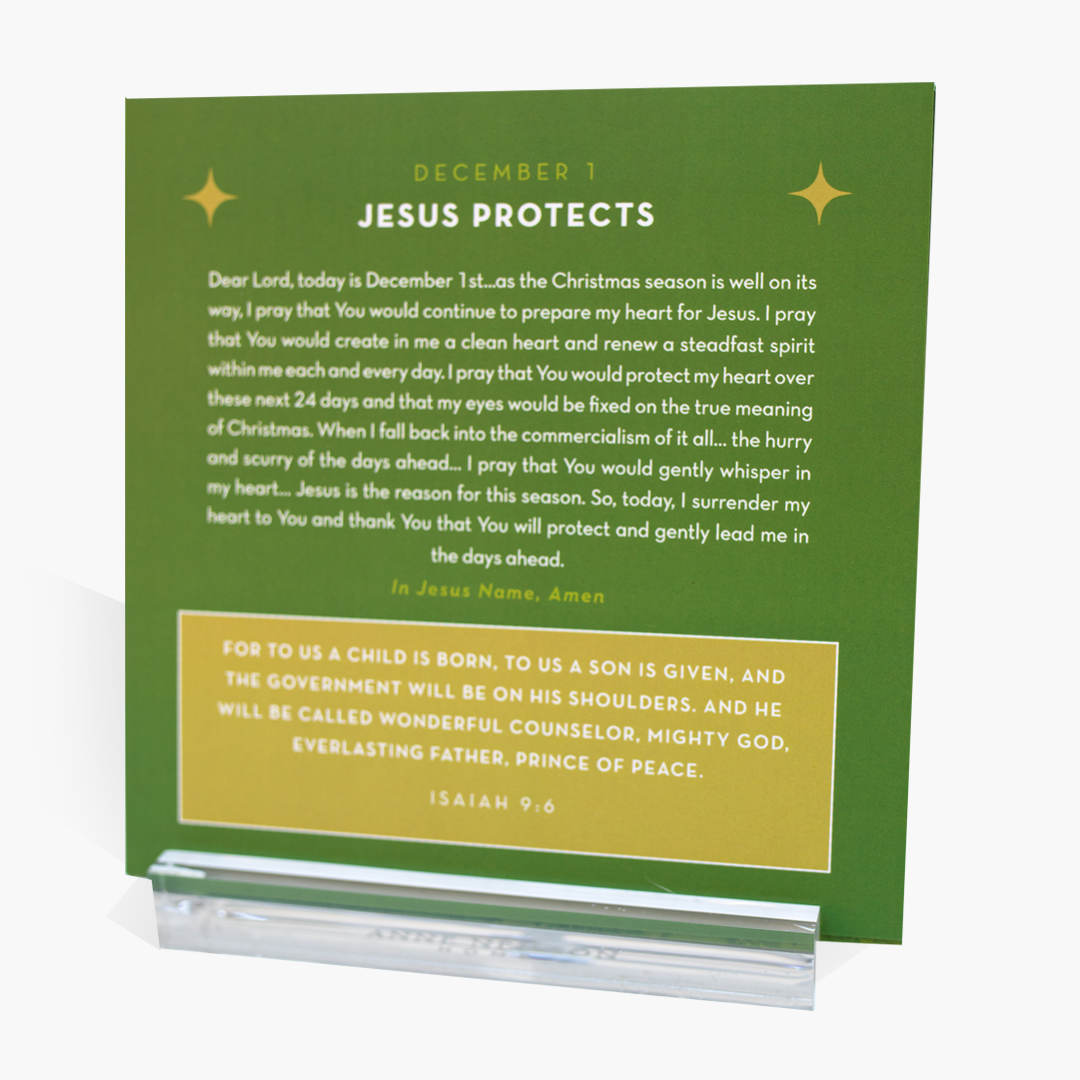 25 Days of Prayer and Scripture with Acrylic Stand