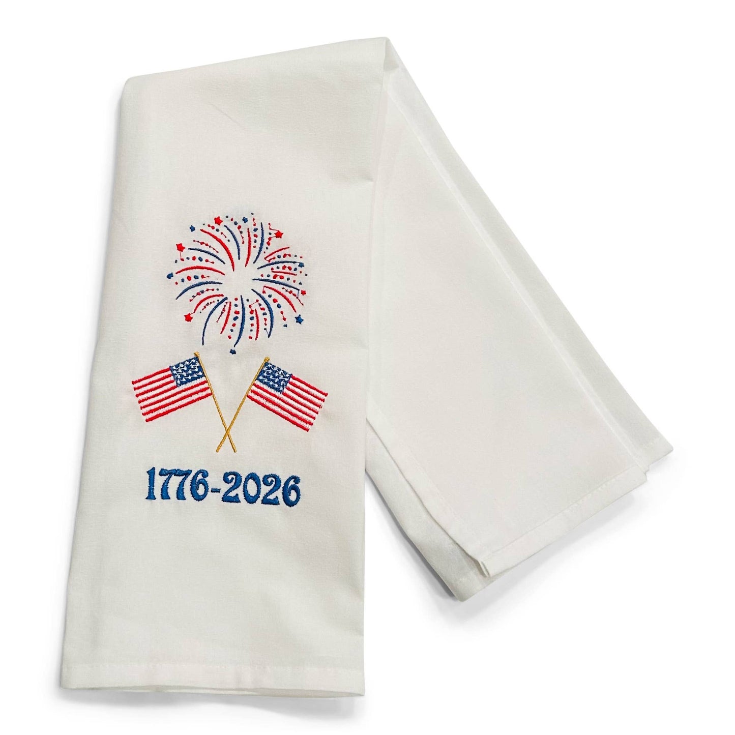 1776 Flags and Fireworks Cotton Towel