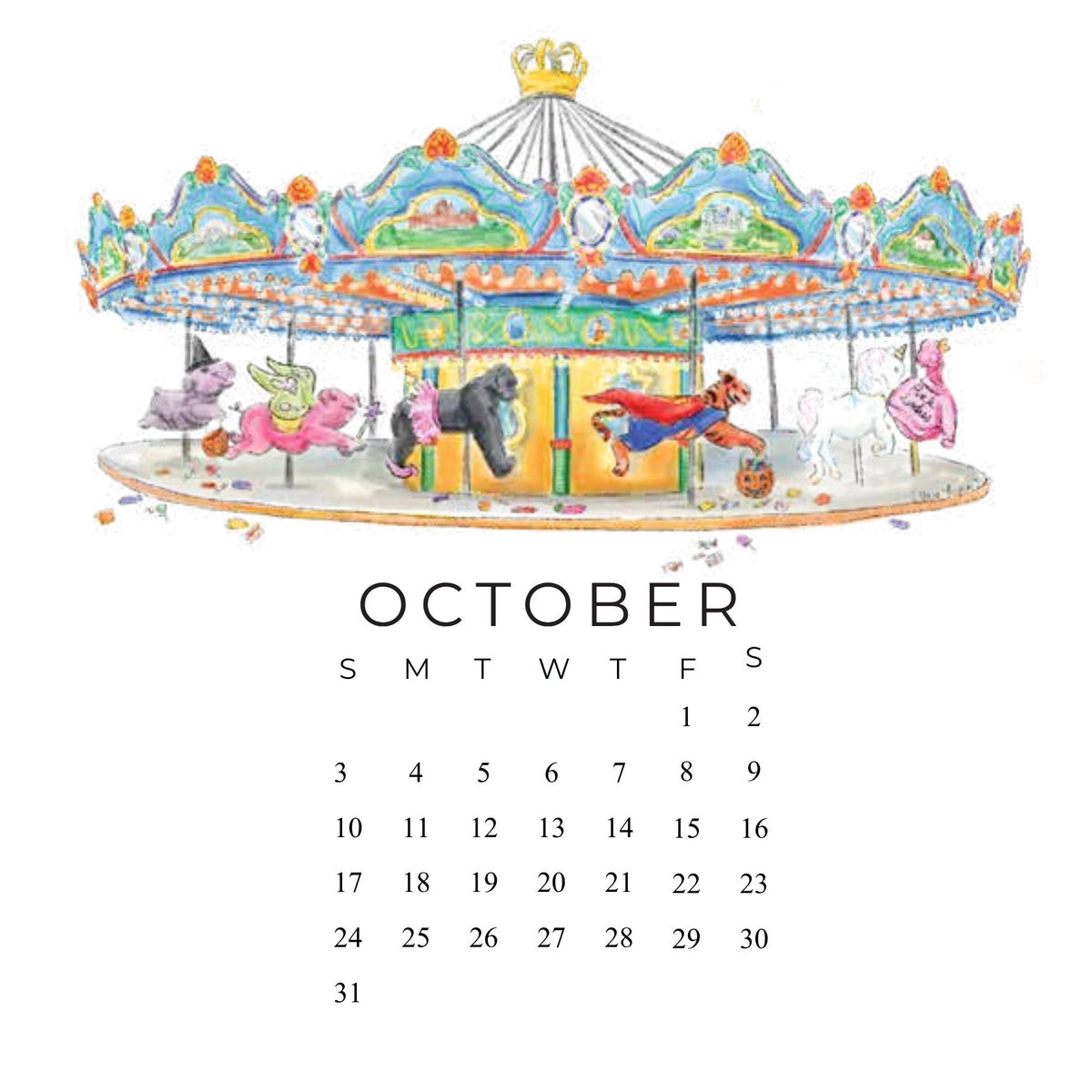 Cincinnati 2027 Illustrated Calendar with Stand