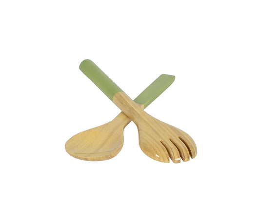Small Salad Server Set, Pastel Green