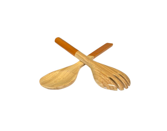 Small Bamboo Server Set, Caramel