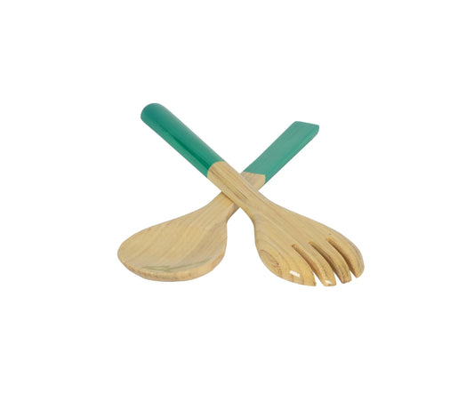 Small Bamboo Server Set, Turquoise