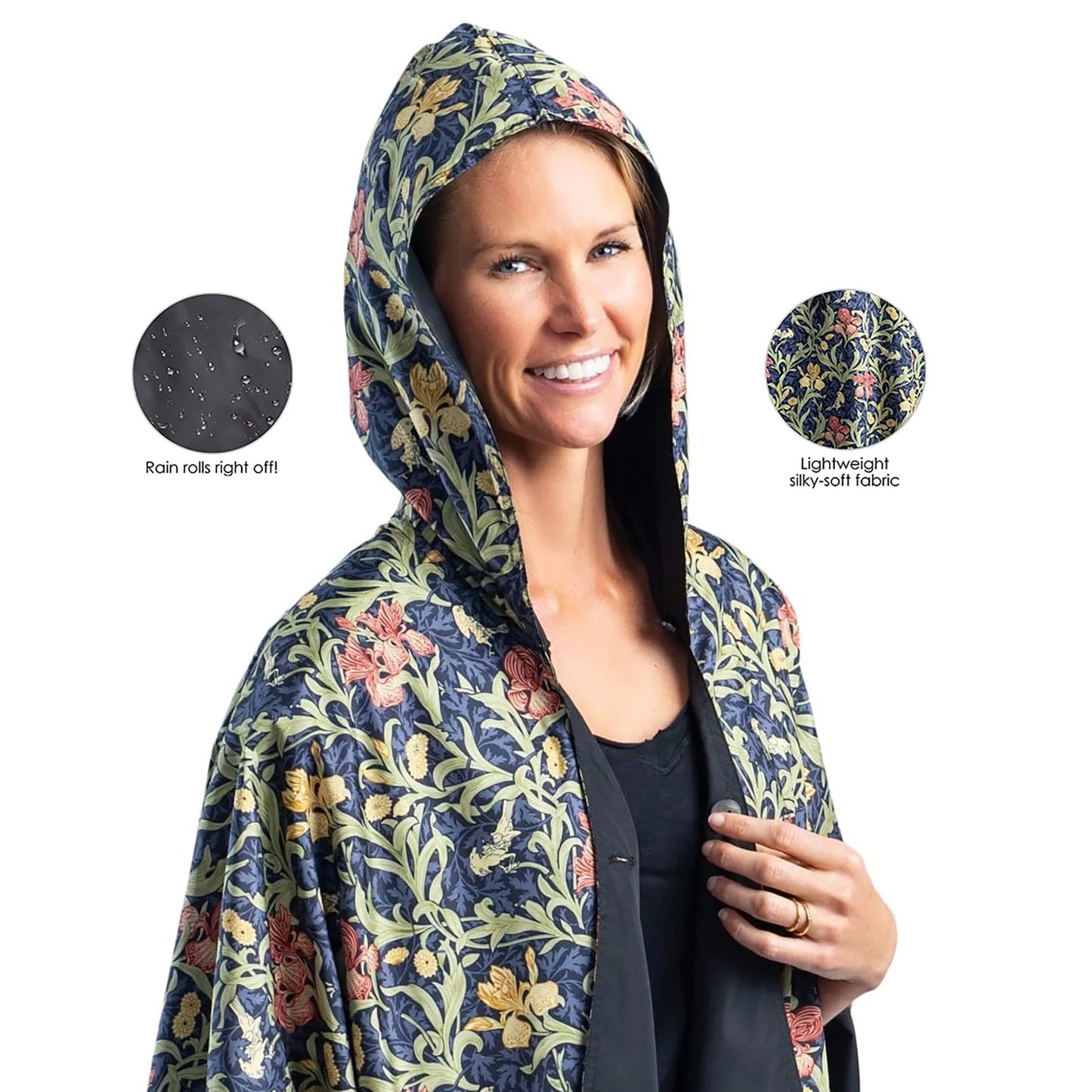William Morris Golden Flowers Rain & Travel Cape