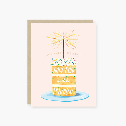 Fun and Frivolous Sparkler Cake | Birthday Card