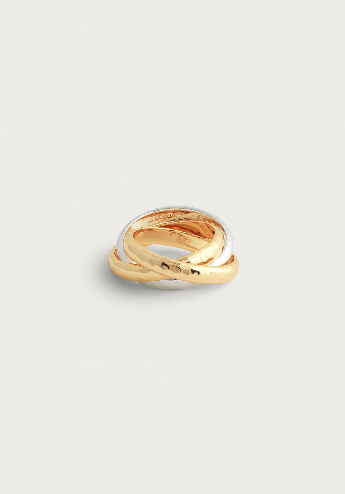 Farrier Mixed Metal Triple Band Ring