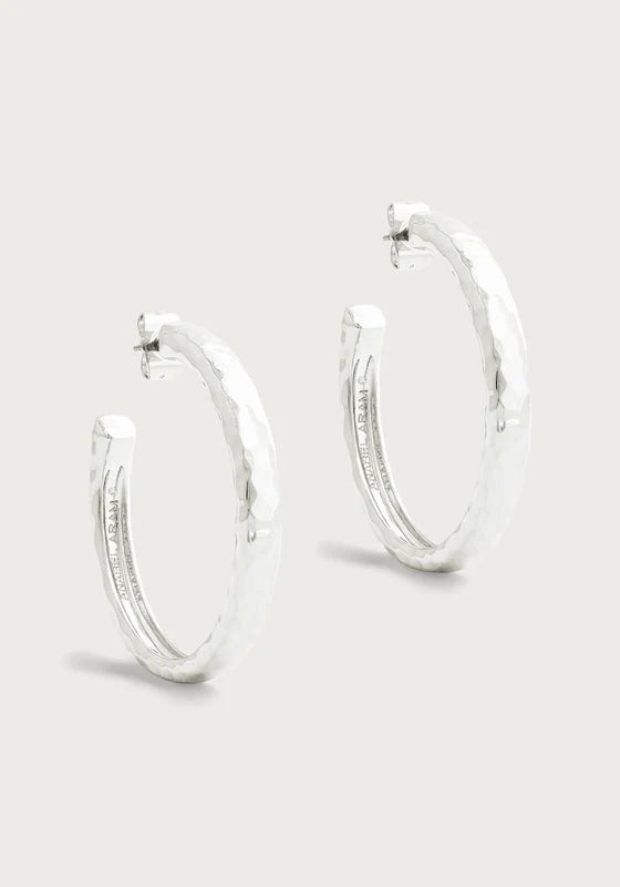 Farrier Medium Hoops | Silver