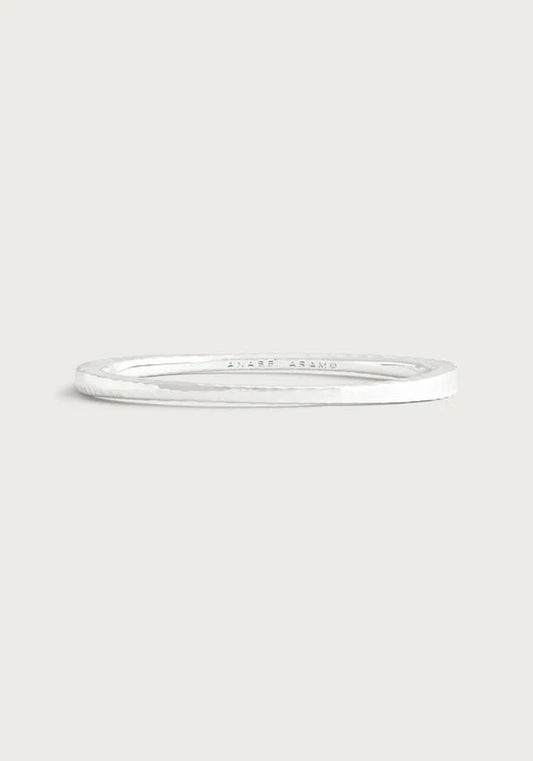Farrier Thin Hinged Bangle | Silver