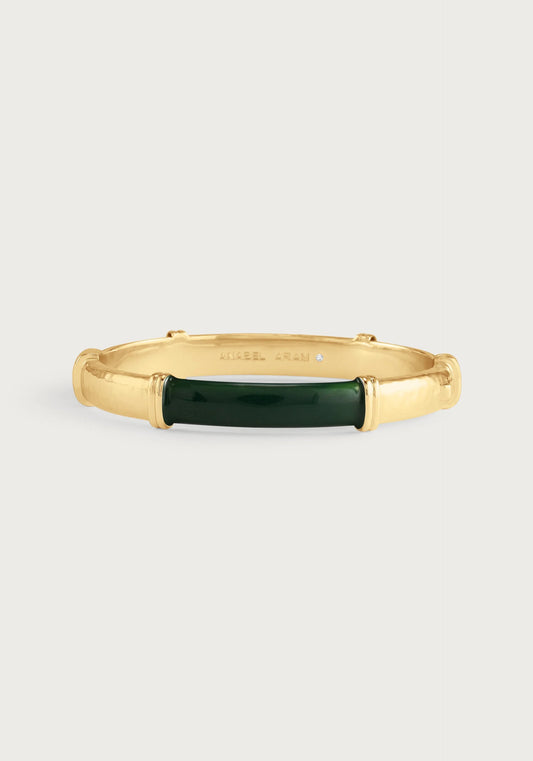 Forza Hinged Bangle | Malachite