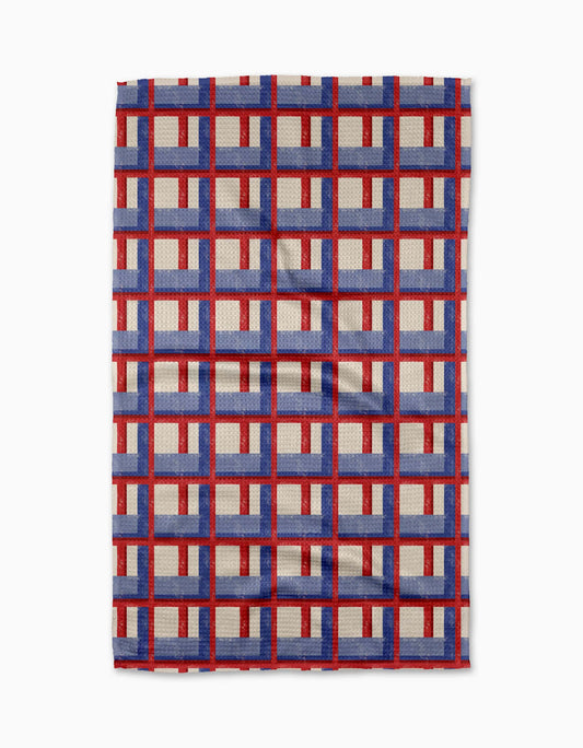 Cielo Grid Tea Towel