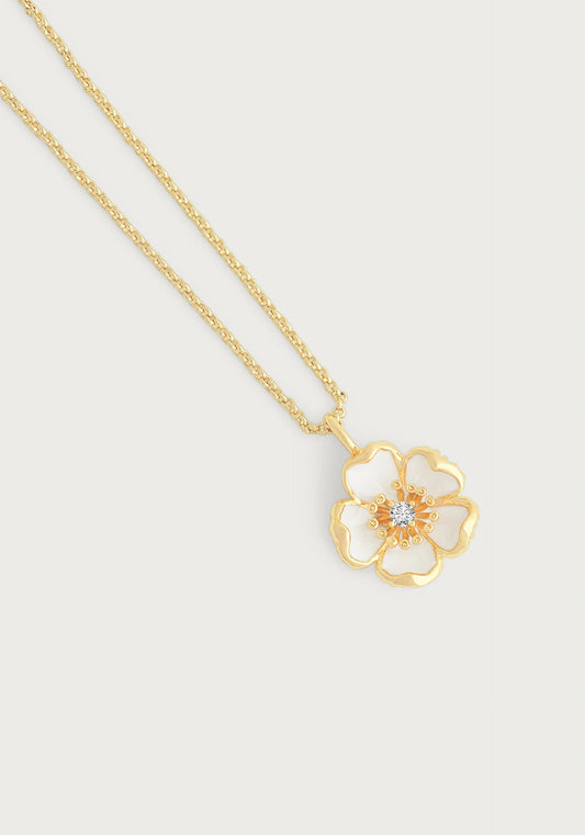 Wildflowers Enamel Pendant Necklace
