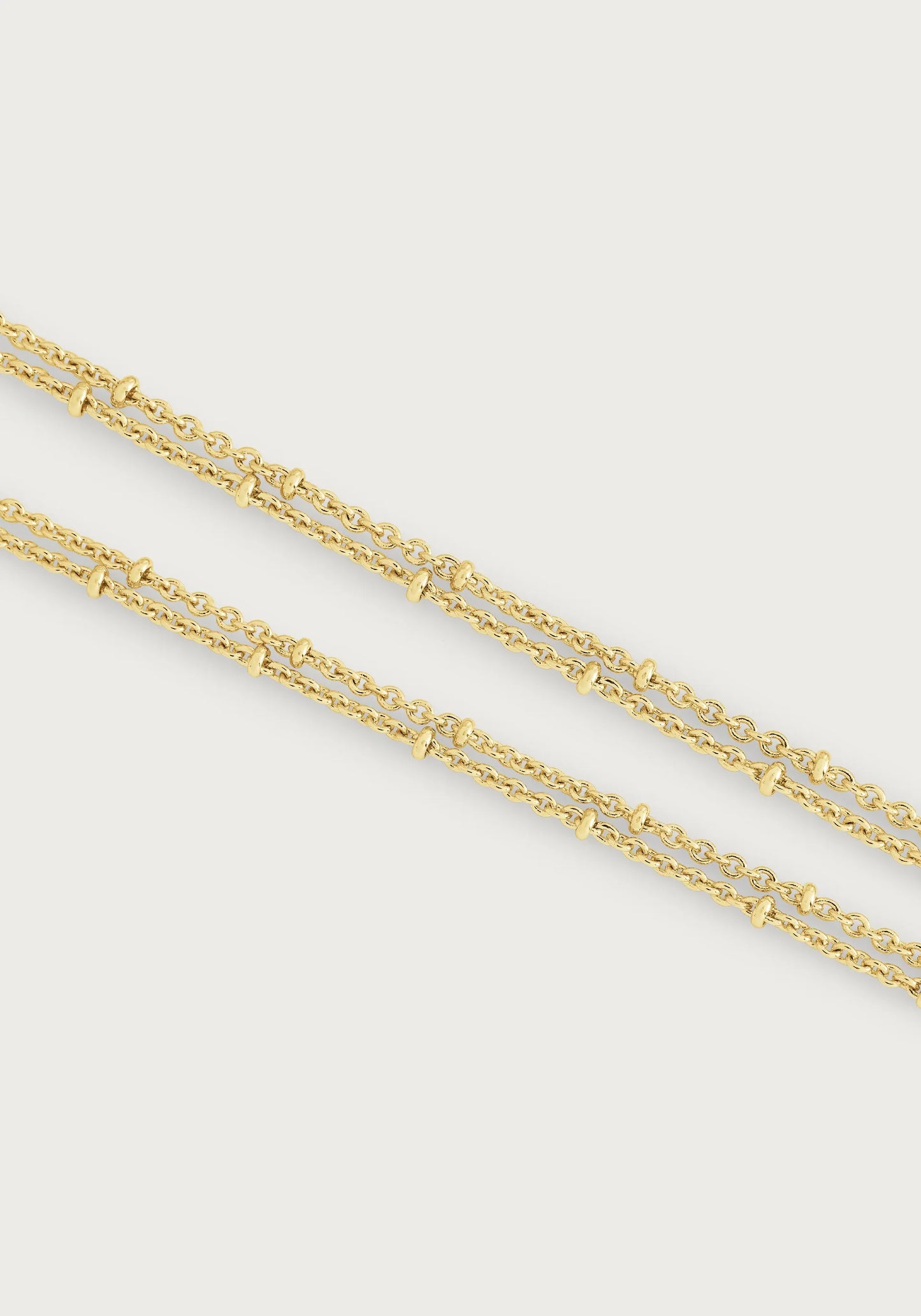 Molten Double Chain Necklace, Gold