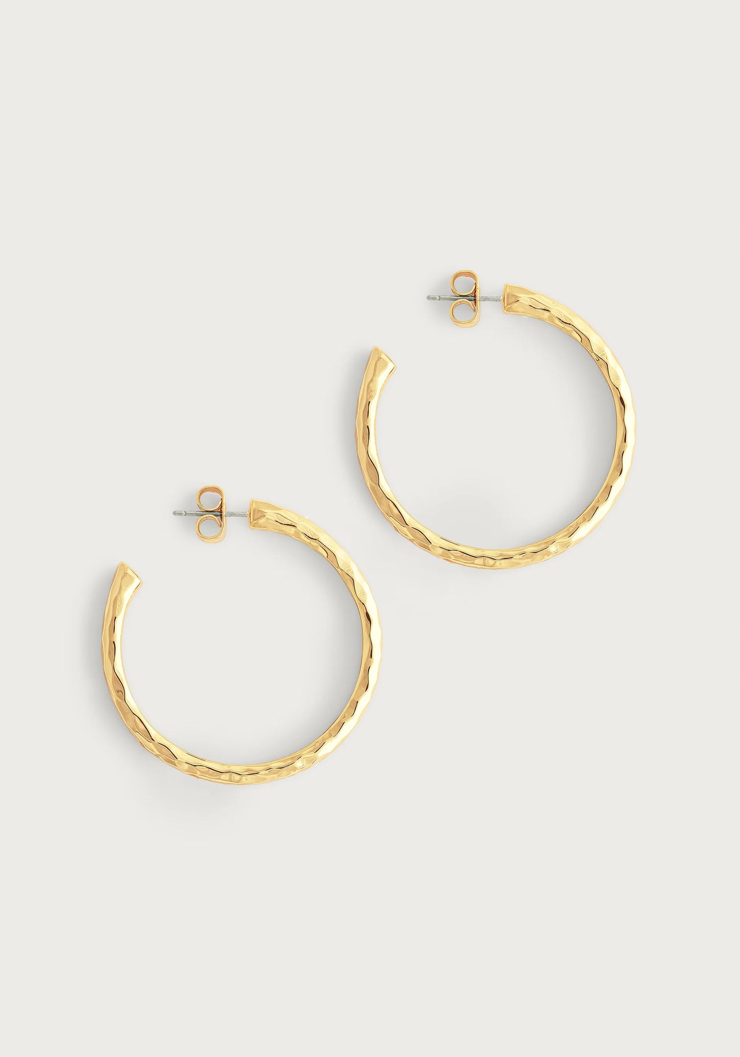 Farrier Medium Hoops, Gold