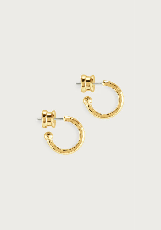 Farrier Small Charm Hoops | Gold