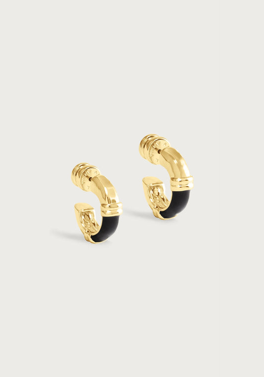 Forza Huggie Hoop Earrings | Black