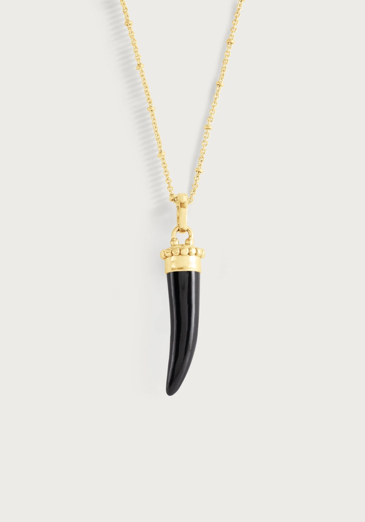 Forza Stone Horn Charm | Black Onyx