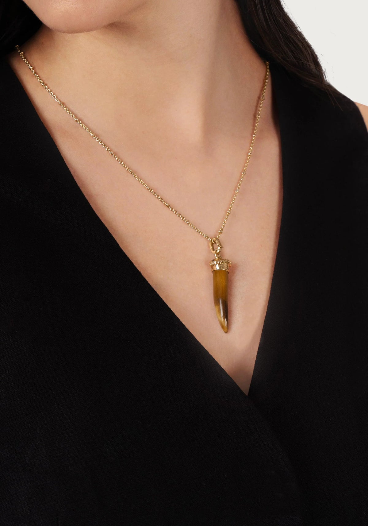 Forza Stone Horn Charm | Tiger's Eye