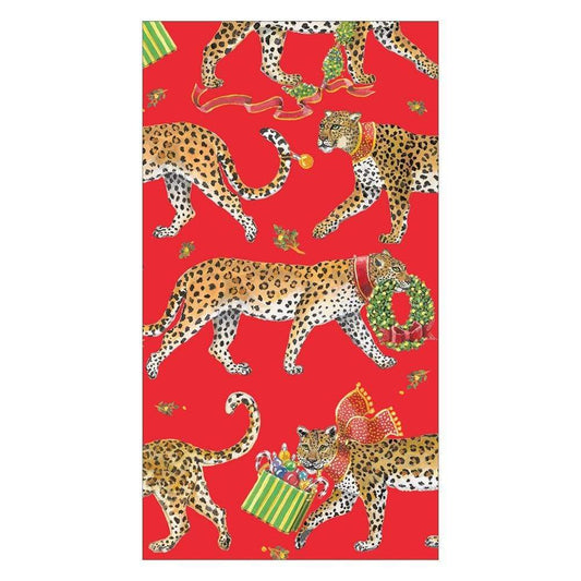 Christmas Leopards Guest/Dinner Napkins