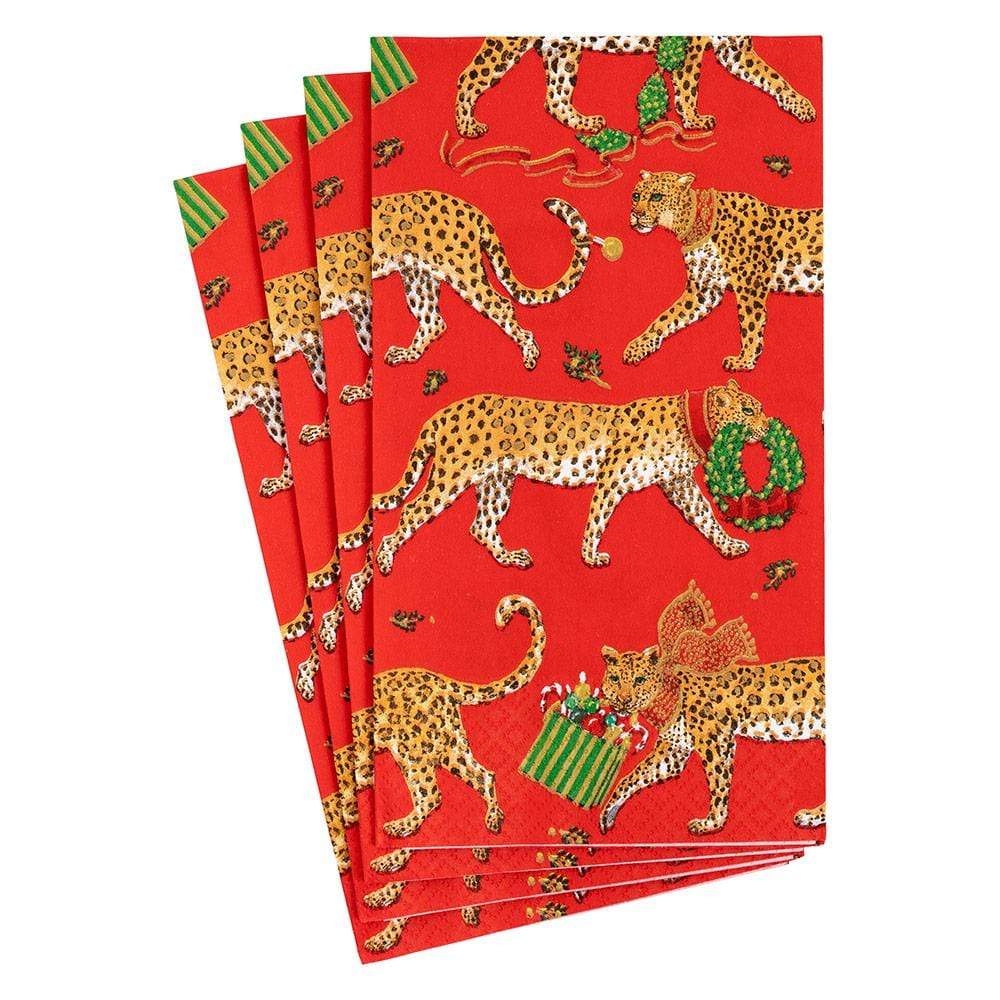 Christmas Leopards Guest/Dinner Napkins