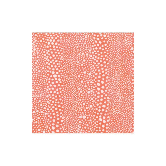 Pebble Paper Linen Cocktail Napkin in Coral