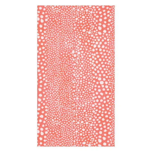 Pebble Paper Linen Guest Towels in Coral