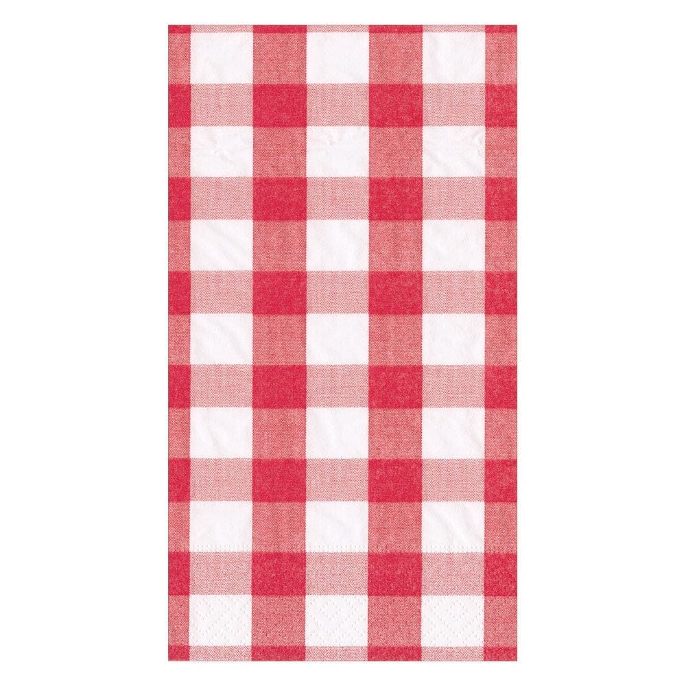 Gingham Red Guest Towel
