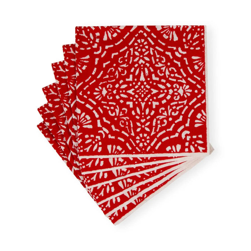 Annika Red Cocktail Napkins