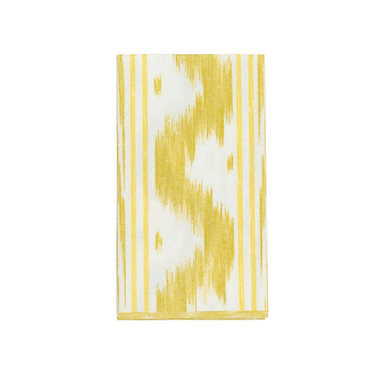 Toile De Nantes Yellow Paper Linen Guest Towels Airlaid