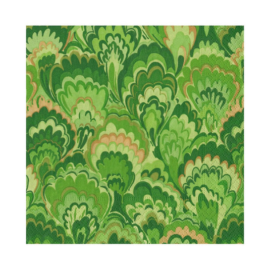 Marbled Ceramica Green Luncheon Napkins | 20 Napkins