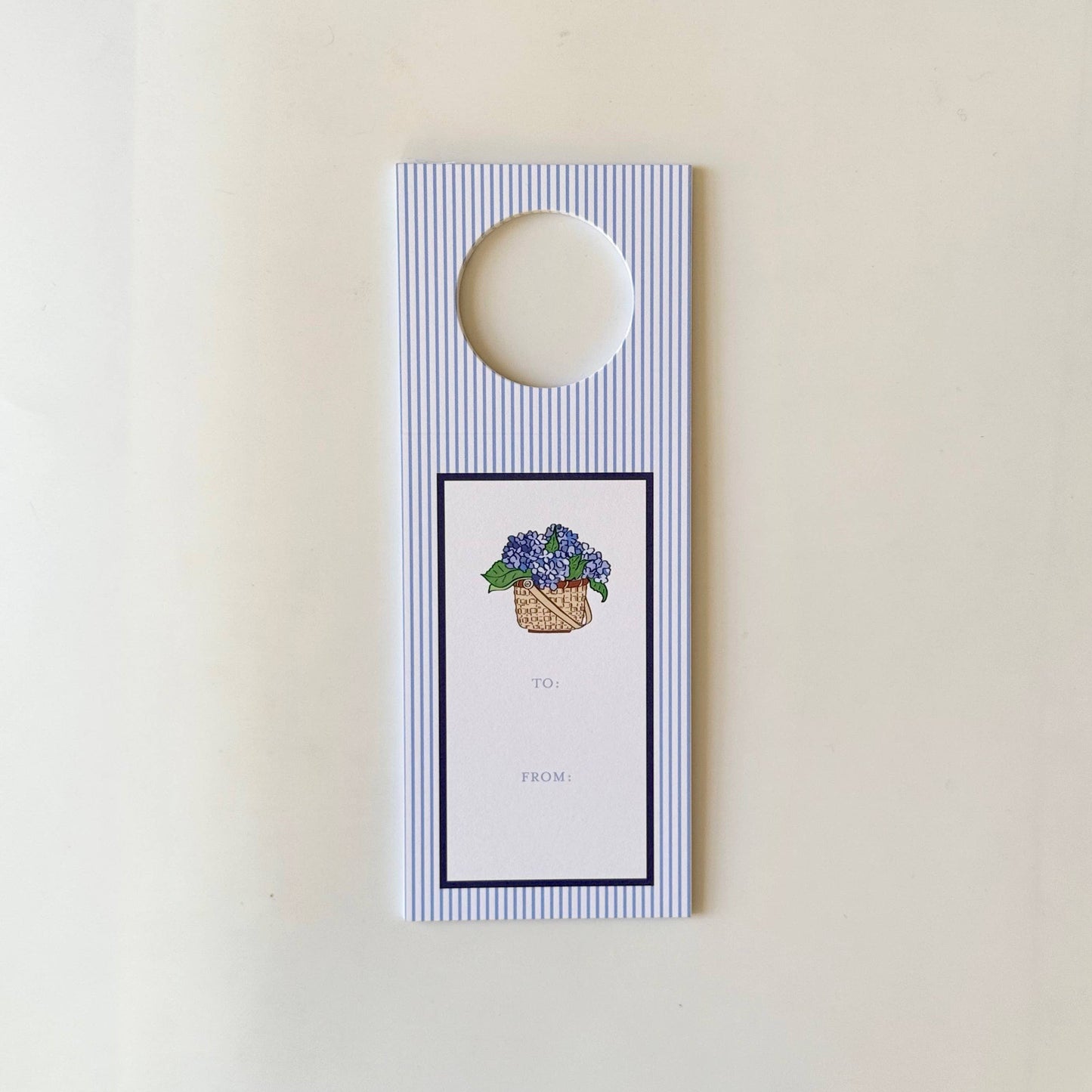 Hydrangea Basket - Wine Tag