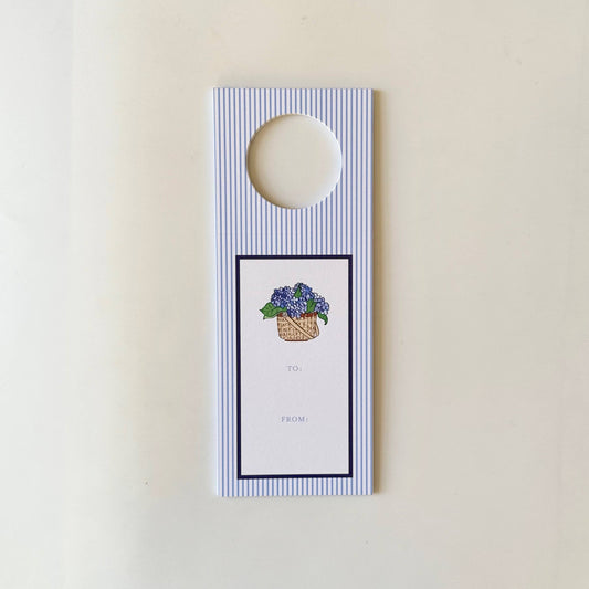 Hydrangea Basket - Wine Tag