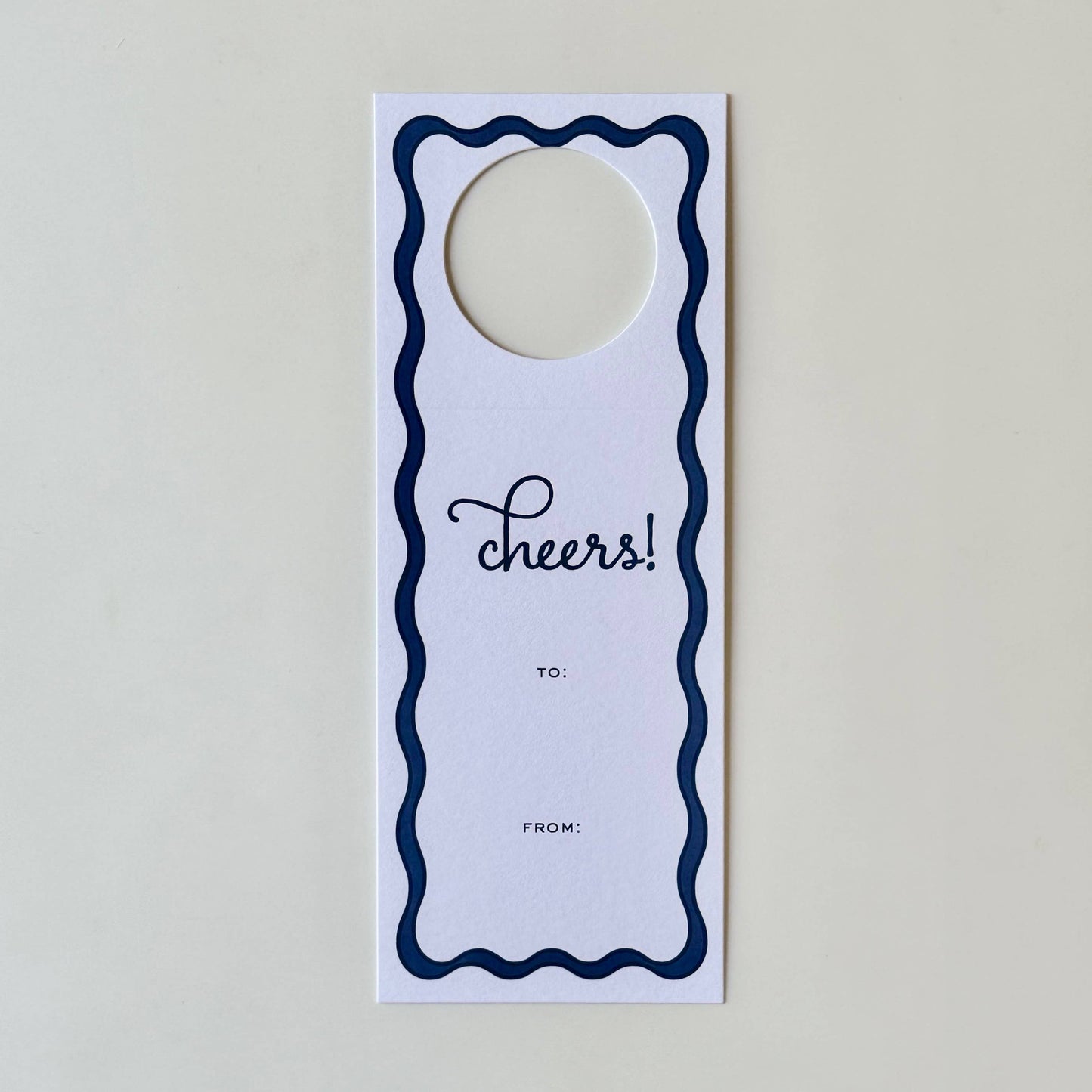 Ribbon, Navy - Wine Tag