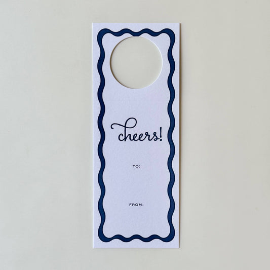 Ribbon, Navy - Wine Tag