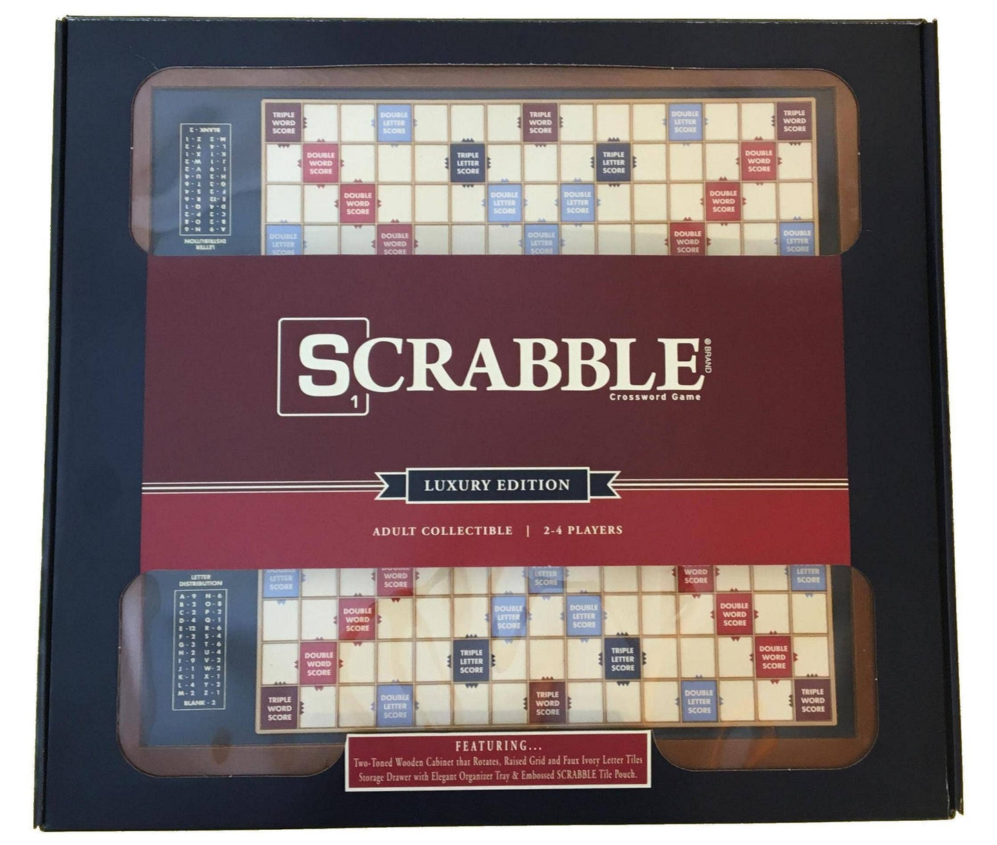 Scrabble Trophy Edition with Rotating Game Board
