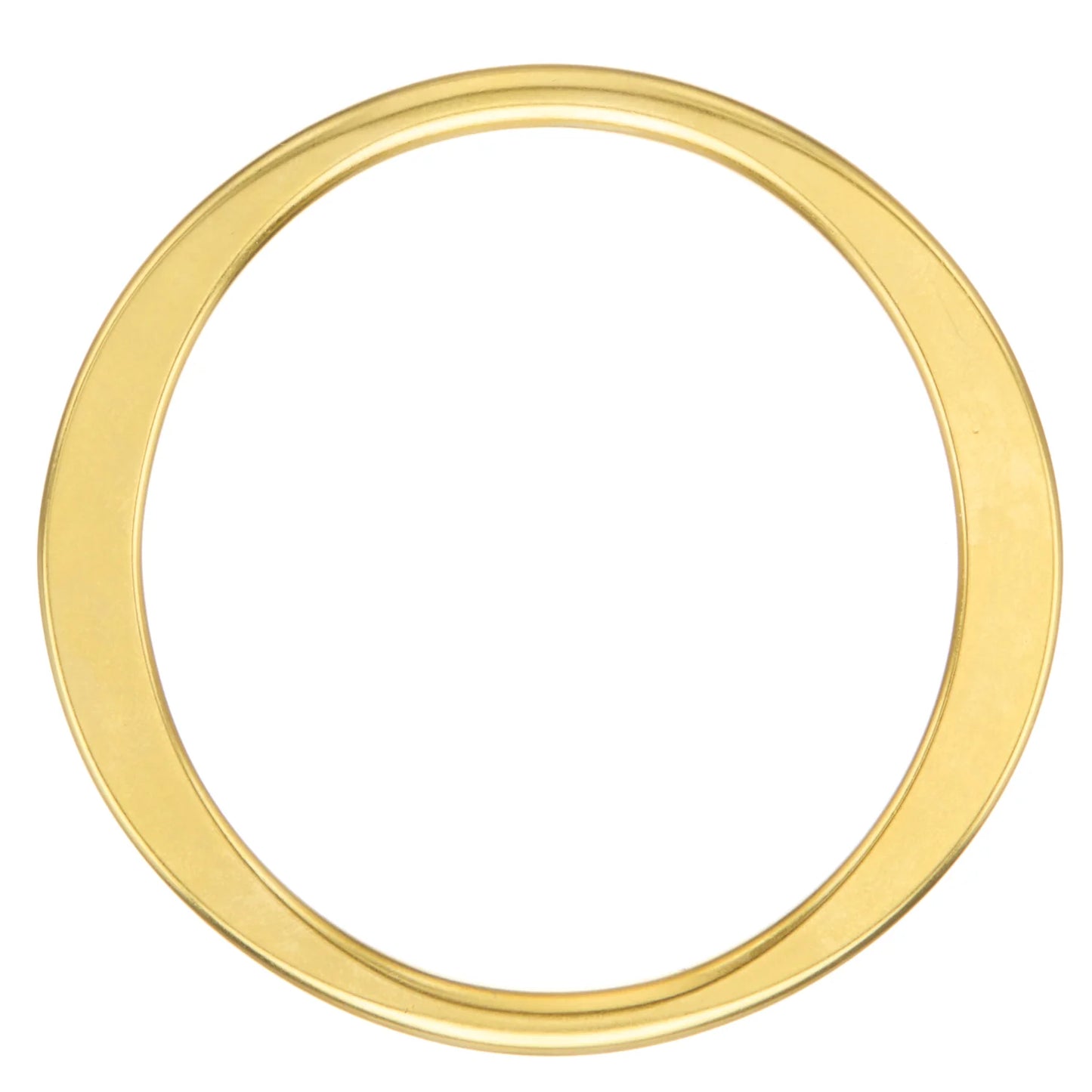 Gold Round Flat Vintage Acapulco Bangle Bracelet