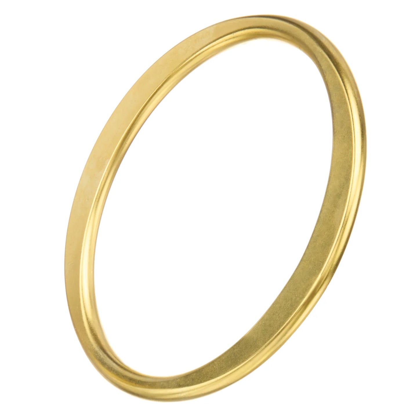 Gold Round Flat Vintage Acapulco Bangle Bracelet
