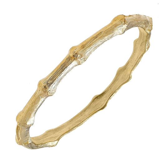 Gold Bamboo Bangle Bracelet