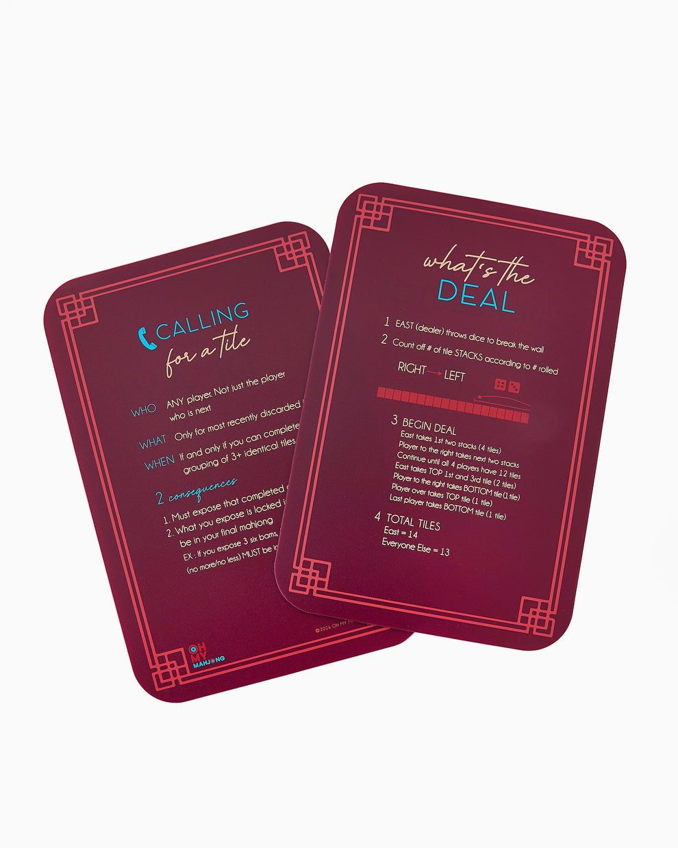 Burgundy Mahjong Tile Shufflers