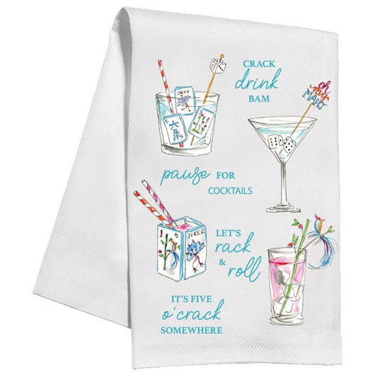 Mahjong Cocktails Kitchen Towel