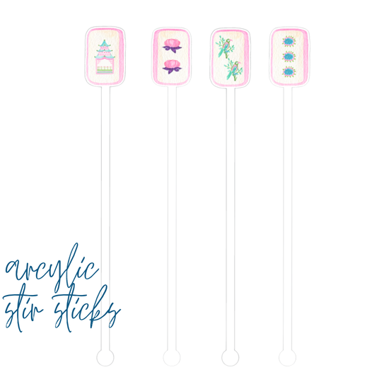 Bam Let's Mahj Stir Stick  Mahjong | Set of 4